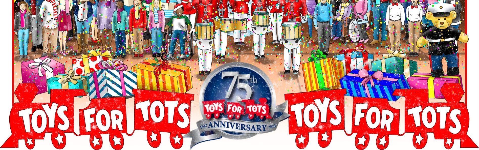 Toys for Tots 75th Anniversary Official Artwork Fazzino